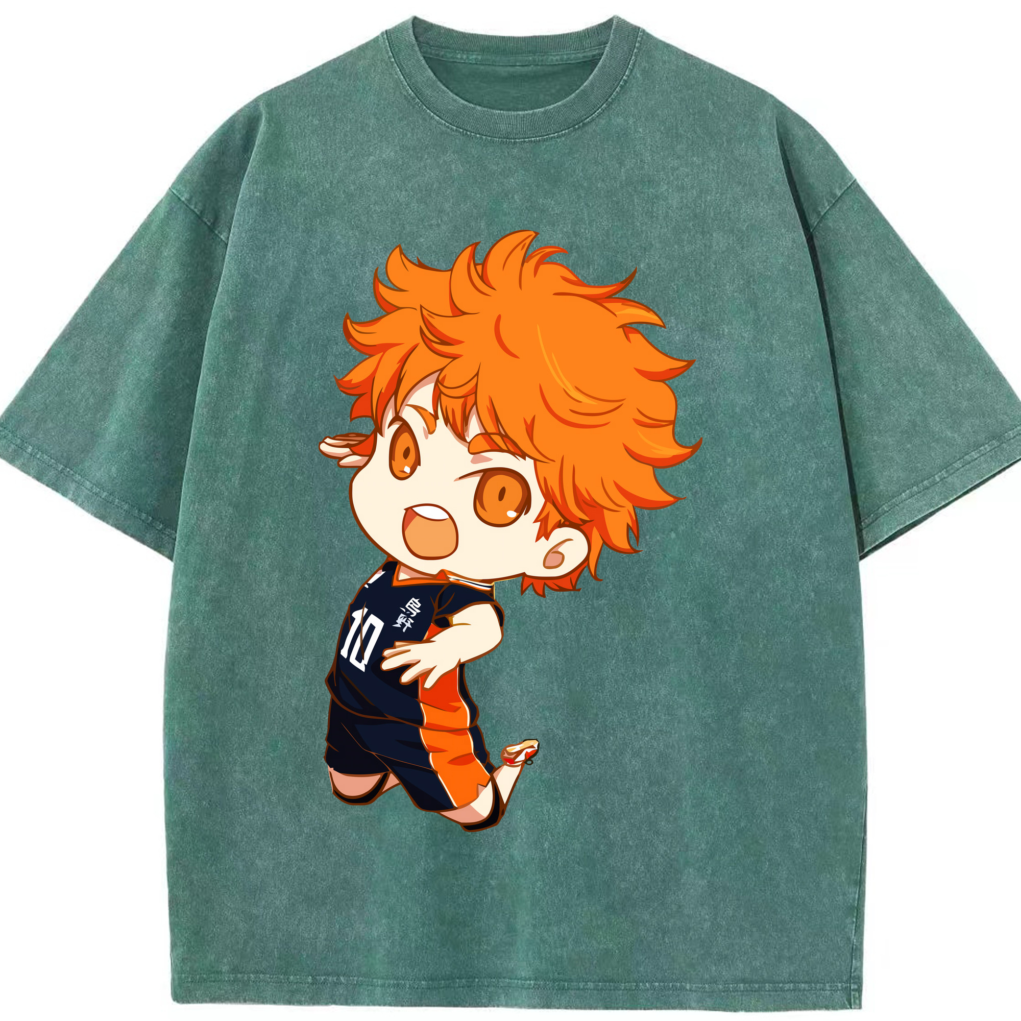 （画像用） ハイキュー!! Haikyu!! 綿100% ヴィンテージ風 半袖Tシャツ（フロントプリント）